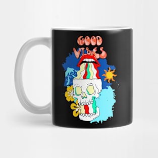 Good Vibes Only Funny Trippy Mug